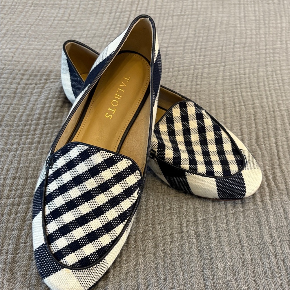 Talbots Black and White Gingham Women's Flats